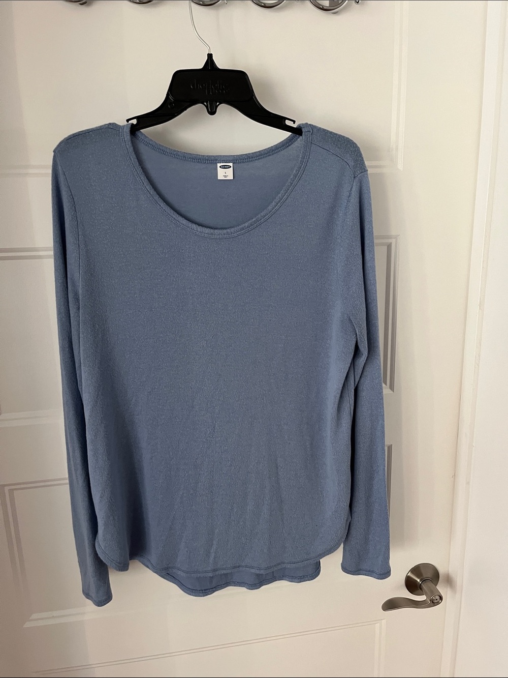 Old Navy Light Blue Long-Sleeve Scoop Neck Top